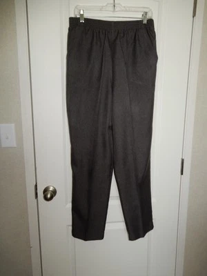 DONNKENNY GRAY SIZE 16 DRESS PANTS ELASTIC WAIST SIDE POCKETS - Image 1 of 4