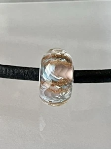 Trollbeads 🍀 Sonne und Erde Facette, creme mit Glitzer 🍀 LAA925 - Bild 1 von 6
