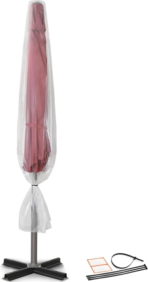 2-Pack Patio Umbrella Cover Replacement - Clear Outdoor Patio USBS7115ZL