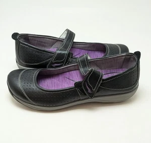 Women Dansko Hadley Flat Comfort Mary Jane Black Leather Shoes 1502020200 Size 9 - Picture 1 of 7