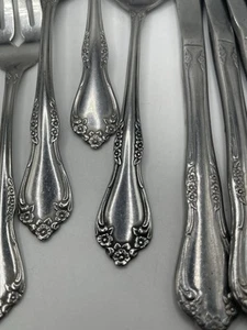 Vintage Oneida Stainless Steel Mansfield Pattern Mix Lot 17 Cottage Decor - Picture 1 of 16
