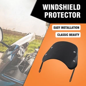 Universal Motorcycle Windshield Windscreen Screen Deflector For 5-7'' Headlight - Picture 1 of 12