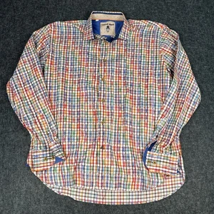 Visconti Black Colorful Abstract Button Down Long Sleeve Shirt Mens XL - Picture 1 of 8