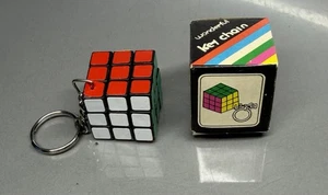 Vintage Wonderful Rubik’s Cube Keychain Game Puzzle In Box Taiwan - Picture 1 of 7