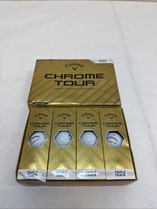 Callaway Chrome Tour Golf Balls Triple Track White 12 Pack High Performance - Picture 1 of 3