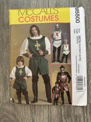 McCall's M5500 Costume Pattern Knight Tunic Set Mens Adult Child Medieval Renais - Image 1 of 2