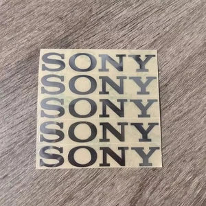 Sticker for Sony Silver Logo TV PlayStation Game Laptop Desktop 30mm x 5mm 5pcs - Picture 1 of 2