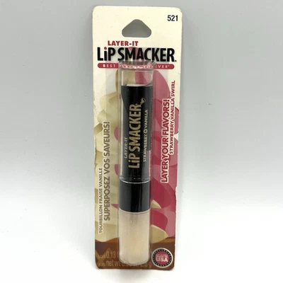 Bonnie Bell Layer It Lip Smacker Strawberry Vanilla Swirl #521 Lip Gloss - Image 1 of 3