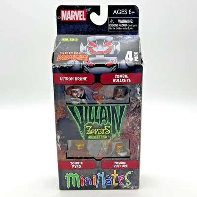 Marvel MiniMates Secret Wars VILLAIN ZOMBIES Serie 3 Paquete de 4 Caja Set • NUEVO Foto 1 de 4