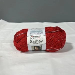 Red Heart Boutique - Sashay Sparkle Yarn “Red Hot” Skein Super Bulky AP - Picture 1 of 4