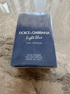 DOLCE & GABBANA Light Blue 100ml EAU INTENSE POUR HOMME. NEW & SEALED - GENUINE - Picture 1 of 7