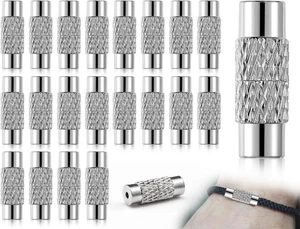 20 Stück Schnur Endkappen Schmuckherstellung Kettenverschluss Armbänder(Silber - Bild 1 von 7