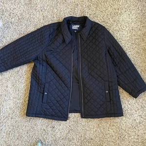 Women’s Lands’ End Quilted Jacket Primoloft Insulated Jacket Size 3X Black - Picture 1 of 9