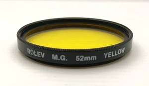 Rolev M.G. Japan Camera Filter 52mm thread Yellow - in Excellent Condition - Picture 1 of 3