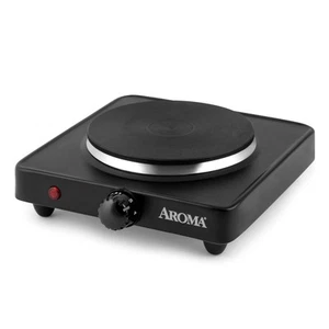 Housewares AHP-303 Single Burner Hot Plate, Metal, Black - Picture 1 of 5