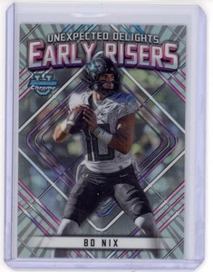 2023 Bowman University Chrome #ER-9 Bo Nix Unexpected Delights Early Risers - Picture 1 of 2