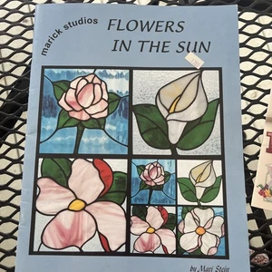 Stained Glass Flowers In The Sun Pattern Marick Studio Book - Picture 1 of 4