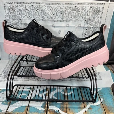 Sorel Caribou X Platform NL5017-125 黑色皮革运动鞋女式 9.5 码 — 第 1/4 张图片