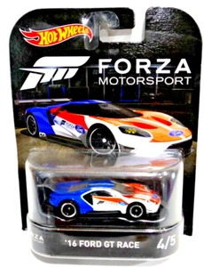 New! Hot Wheels 4/5 Forza Motorsport '16 Ford GT Race Car Real Riders - Picture 1 of 5