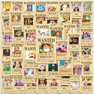 50X One Piece Poster Anime Luffy Nami Zoro Tony Laptop Skateboard Stickers Decal - Image 1 of 4