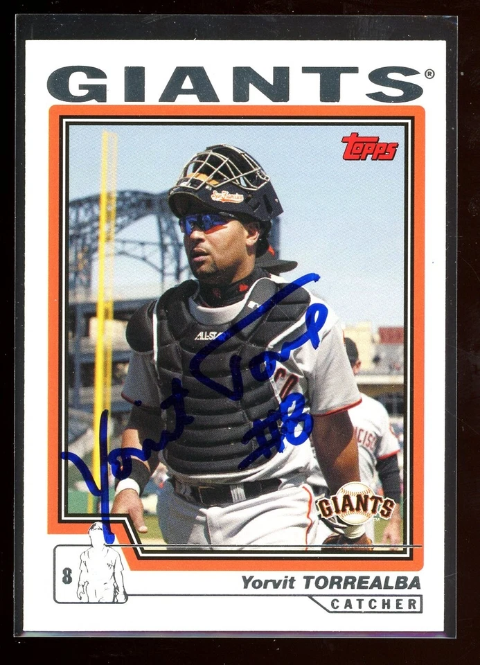 2004 Topps YORVIT TORREALBA Signed Card autograph GIANTS - Image 1 of 1