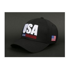 Unisex Mens USA Stars and Stripes American Flag Baseball Cap Trucker Hats Black