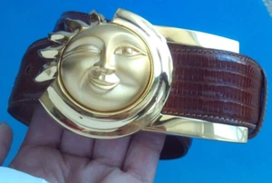 BARRY KIESELSTEIN KORDEL RIESIG NEU HIMMLISCHE SONNE SCHNALLE 125G KUNST BRONZE EIDECHSE GÜRTEL - Bild 1 von 24
