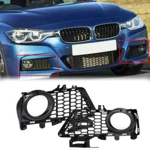 Pair Front Bumper Fog Light Grille For 2012~2018 BMW 3 Series F30 F31 M Package - Imagen 1 de 11