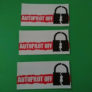 Bundle LOT Of 3pcs AUTOPILOT OFF Broken Lock Ryon Greg Music Sticker - Picture 1 of 2