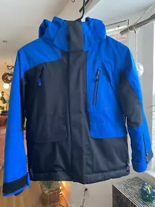 Obermeyer Ski Snow Jacket Boys Girls Blue - Black Size 8 - Picture 1 of 3