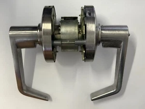 Entrance IC Lever U.S. Lock Grade 2 Lever Set in Dull Chrome No Core - Picture 1 of 5