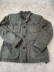 Hugo Boss Jacket Mens Small Green Military Style Quilted Lightweight Pockets - Picture 1 of 14