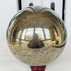 Natural Chalcopyrite Quartz Crystal Ball Energy Reiki Healing 4080G - Picture 1 of 12