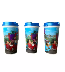 3Walt Disney World Resort Rapid Fill Refillable Mug Cup Lid Travel Hot Cold Blue - Picture 1 of 13