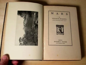 MARS William H Pickering 1921 RARE 1st Edition Planetary Astronomy Space Science - Picture 1 of 6