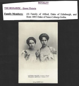 Princesses Victoria Melita & Beatrice grandaughters Queen Victoria vintage rppc - Imagen 1 de 2