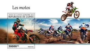 Motorcycles Motocross MNH Stamps 2019 Guinea S/S - Picture 1 of 1