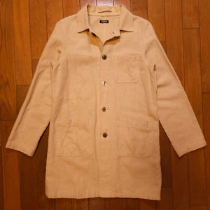 LNWOT Journal Standard Made in Japan Hemp Wool Canvas Shop Coat Beige Size XS - Picture 1 of 13