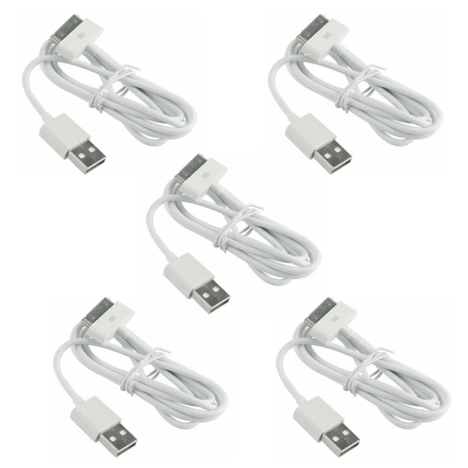 5pack 6FT 30 pin USB Charging Data Cable Cord for iPad 1/2/3 iPod Nano 1-6 - Image 1 of 4