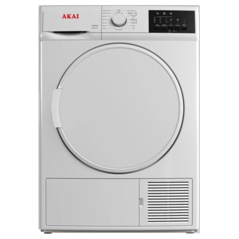 Akai Asciugatrice 8 Kg con Pompa di Calore A++ 60 cm Bianco ASC9036V/T