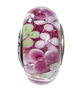 AUTÉNTICO Pandora Flor Jardín Cristal Murano Dije 791652 - Imagen 1 de 9