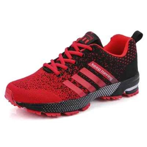 Men Sneakers Fashion Breathable Mesh Comfortable Black Sports Shoes Anti-Slip - Picture 1 of 17