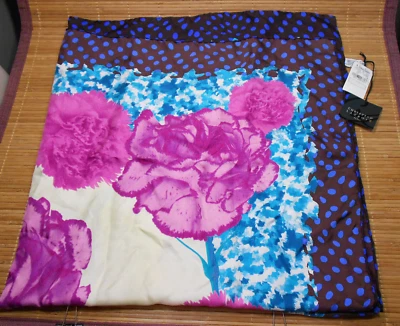 Hermosa Bufanda Cuadrada Christian Lacroix Estampado Abstracto Floral 100% Seda ~ Nueva con Etiquetas Foto 1 de 4