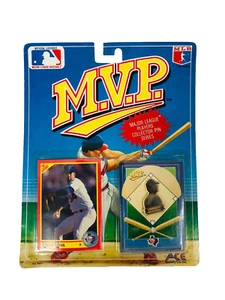 NOLAN RYAN TEXAS RANGERS VINTAGE 1990 MVP SCORE CARD + PIN SET (2) - Picture 1 of 5