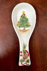 Maxcera Tree And Bough Christmas Spoon Rest Large 10.5” NEW - Picture 1 of 8