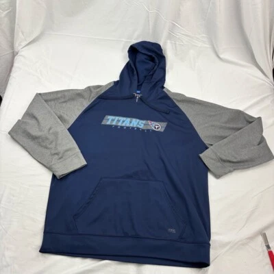Men's 2XL VF Imagewear Tennessee Titans NFL Football Hoodie Blue Gray Raglan - Image 1 of 4