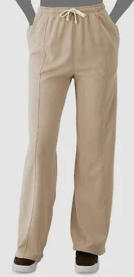 Pantalones deportivos Champion para mujer beige con cordón cintura pierna ancha talla L Foto 1 de 4