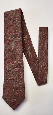 Corbata vintage Chaps Ralph Lauren marrón Coningsby cachemir 100 % algodón 3,25* Foto 1 de 4