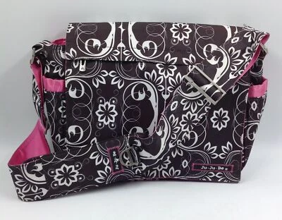 Jujube большой спортивная сумка для подгузников коричневый/белый/розовый ремень через плечо пеленальный коврик - Изображение 1 из 4