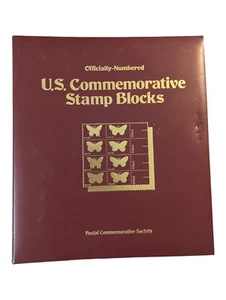 OFFICIALLY NUMBERED US COMMEMORATIVE STAMP BLOCKS, 72 PANEL SET - Picture 1 of 9